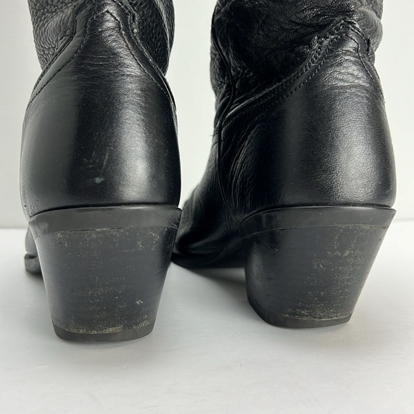 Ariat Cowboy Boots Black Leather Dixie Cowgirl Boots Womens Size 8.5 - Picture 8 of 13